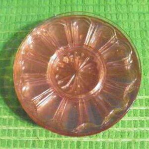 Vintage Antique Pink Depression Glass Salad Plate(s) 8 in diameter 4 total